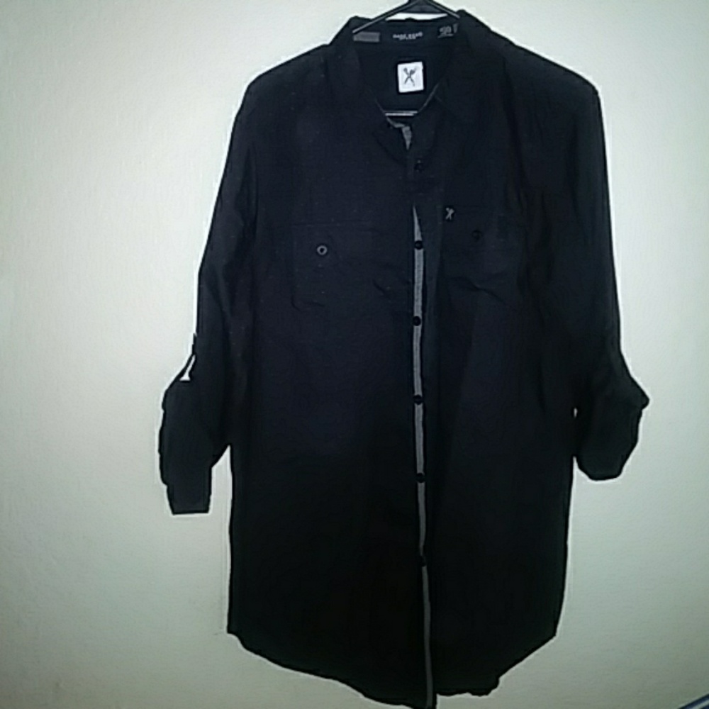 Black button down shirt